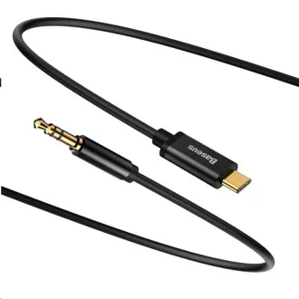 Baseus Yiven Series audio kabel USB-C / 3, 5mm Jack 1, 2m, černá