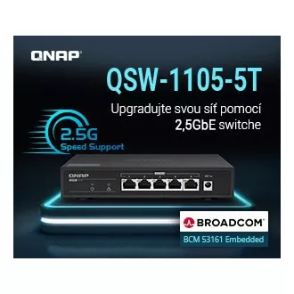 QNAP switch QSW-1105-5T (5x2, 5GbE, fanless)