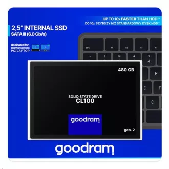 GOODRAM SSD CL100 Gen.3 480GB, SATA III, 2.5", (R:540/W:460MB/s)