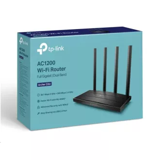 TP-Link Archer C6U OneMesh/EasyMesh WiFi5 router (AC1200, 2, 4GHz/5GHz, 4xGbELAN, 1xGbEWAN, 1xUSB2.0)