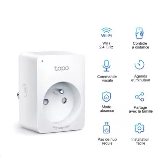 TP-Link Tapo P100(2-pack) chytrá WiFi mini zásuvka (2300W, 10A, 2, 4 GHz, BT)
