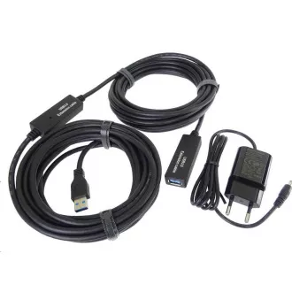 PREMIUMCORD USB 3.0 repeater a prodlužovací kabel A/M-A/F 5m