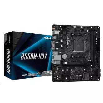 ASRock MB Sc AM4 B550M-HDV, AMD B550, 2xDDR4, HDMI, DVI
