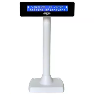 Virtuos zákaznický displej Virtuos FL-2025MB 2x20, USB, bílý