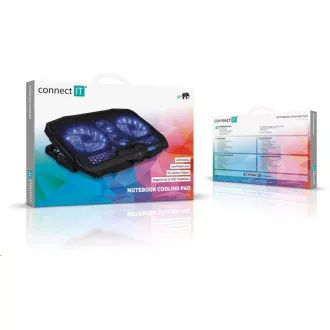 CONNECT IT Chladící podložka pod notebook, černá CONNECT IT Chladící podložka pod notebook, černá