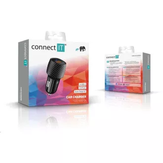 CONNECT IT InCarz QUICK CHARGE 3.0 nabíječka do auta, 1x USB-A, 3 A, carbon
