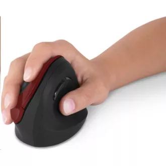 CONNECT IT FOR HEALTH ergonomická vertikální myš, (+ 1x AA baterie zdarma), bezdrátová, červená CONNECT IT FOR HEALTH ergonomická vertikální myš, (+ 1x AA baterie zdarma), bezdrátová, červená
