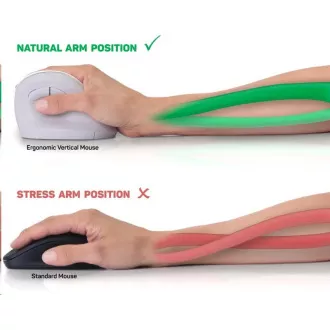 CONNECT IT FOR HEALTH ergonomická vertikální myš, (+ 1x AA baterie zdarma), bezdrátová, červená CONNECT IT FOR HEALTH ergonomická vertikální myš, (+ 1x AA baterie zdarma), bezdrátová, červená