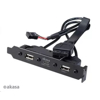 AKASA adaptér MB interní, Type-C USB3.1 Gen1 internal adapter cable + Type-A USB2.0 ports, 40 cm
