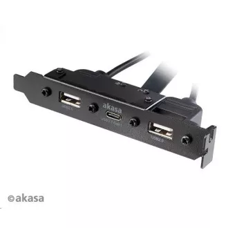 AKASA adaptér MB interní, Type-C USB3.1 Gen1 internal adapter cable + Type-A USB2.0 ports, 40 cm