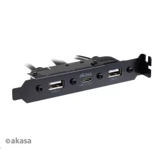 AKASA adaptér MB interní, Type-C USB3.1 Gen1 internal adapter cable + Type-A USB2.0 ports, 40 cm