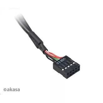 AKASA adaptér MB interní, Type-C USB3.1 Gen1 internal adapter cable + Type-A USB2.0 ports, 40 cm