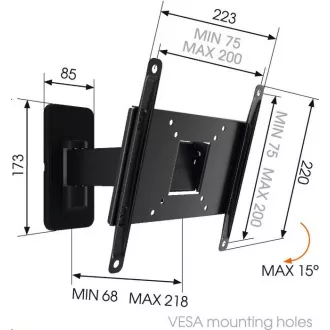 Vogel's MA2030 - TV rameno 2 klouby S