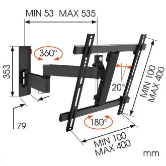 Vogel's W53070 - TV rameno 3 klouby M