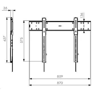 Vogel's PFW 6800 - fixní LCD profi držák L Vogel's PFW 6800 - fixní LCD profi držák L