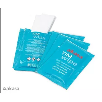 AKASA čistící ubrousky AK-TCW-03, set 5 ubrousků + 1x 5g AK-455, vhlčené, citrus, pro čištění procesorů, graf. karet AKASA čistící ubrousky AK-TCW-03, set 5 ubrousků + 1x 5g AK-455, vhlčené, citrus, pro čištění procesorů, graf. karet
