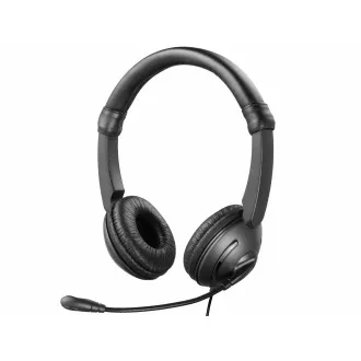 Sandberg náhlavní souprava SAVER s mikrofonem, 3, 5 mm jack, stereo, černá