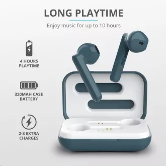TRUST sluchátka Primo Touch Bluetooth Wireless Earphones - blue