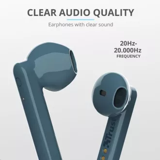TRUST sluchátka Primo Touch Bluetooth Wireless Earphones - blue