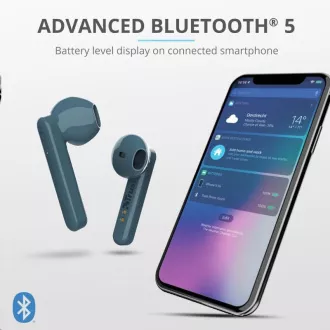 TRUST sluchátka Primo Touch Bluetooth Wireless Earphones - blue