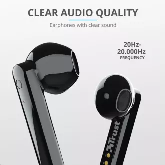 TRUST sluchátka Primo Touch Bluetooth Wireless Earphones - black