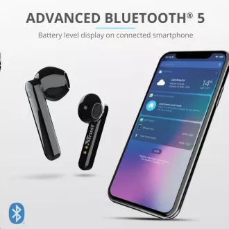 TRUST sluchátka Primo Touch Bluetooth Wireless Earphones - black