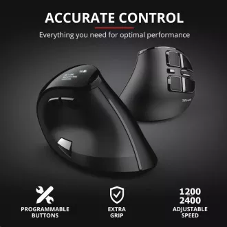 TRUST ergonomická Myš Voxx Rechargeable Ergonomic Wireless Mouse
