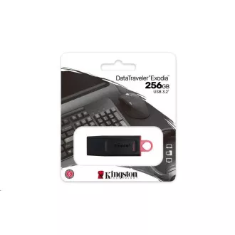 Kingston Flash Disk 256GB USB3.2 Gen1 DataTraveler Exodia (Black + Pink)