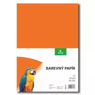 Papír pro výtvarku A3/80g oranžový 100 listů Papír pro výtvarku A3/80g oranžový 100 listů