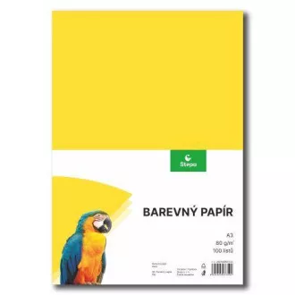 Papír pro výtvarku A3/80g žlutý 100 listů
