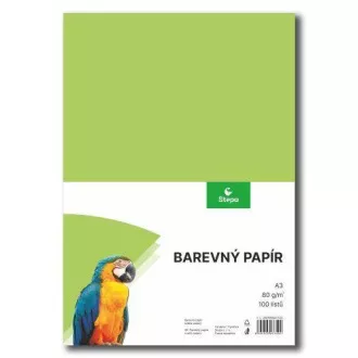 Papír pro výtvarku A3/80g světle zelený 100 listů