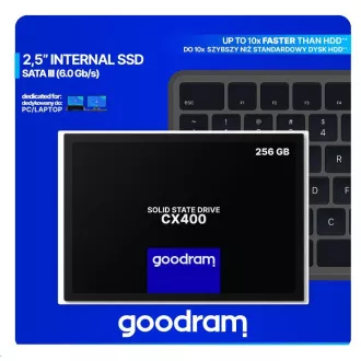 GOODRAM SSD CX400 Gen.2 256GB, SATA III, 2.5", (R:550/W:500MB/s)