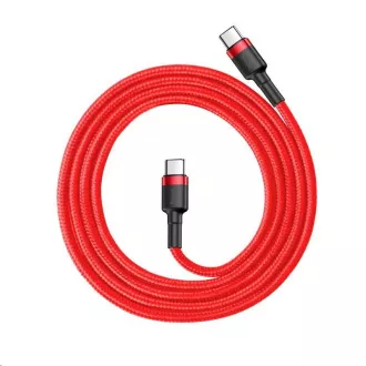 Baseus Cafule Series nabíjecí / datový kabel USB-C na USB-C PD2.0 60W Flash 2m, červená