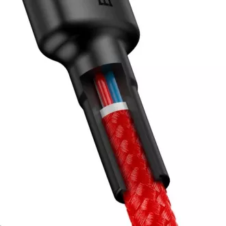 Baseus Cafule Series nabíjecí / datový kabel USB-C na USB-C PD2.0 60W Flash 2m, červená