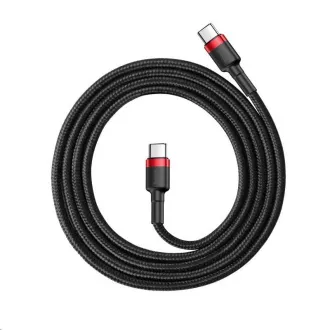 Baseus Cafule Series nabíjecí / datový kabel USB-C na USB-C PD2.0 60W Flash 1m, červená-čer