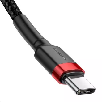 Baseus Cafule Series nabíjecí / datový kabel USB-C na USB-C PD2.0 60W Flash 1m, červená-čer