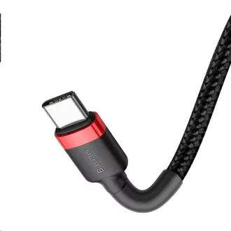 Baseus Cafule Series nabíjecí / datový kabel USB-C na USB-C PD2.0 60W Flash 1m, červená-čer