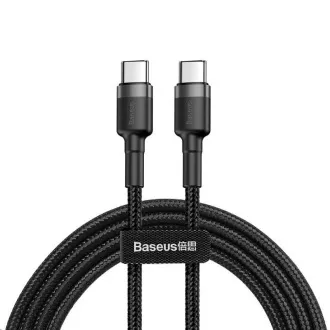 Baseus Cafule Series nabíjecí / datový kabel USB-C na USB-C PD2.0 60W Flash 2m, šedá-černá Baseus Cafule Series nabíjecí / datový kabel USB-C na USB-C PD2.0 60W Flash 2m, šedá-černá
