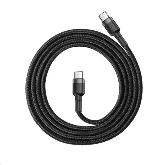Baseus Cafule Series nabíjecí / datový kabel USB-C na USB-C PD2.0 60W Flash 2m, šedá-černá Baseus Cafule Series nabíjecí / datový kabel USB-C na USB-C PD2.0 60W Flash 2m, šedá-černá