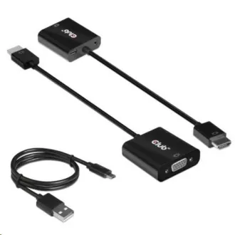 Club3D Adaptér HDMI 1.4 na VGA (M/F), Active with audio