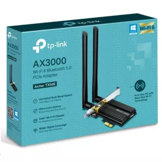 TP-Link Archer TX50E WiFi6 PCIe adapter (AX3000, 2, 4GHz/5GHz, Bluetooth5.0)