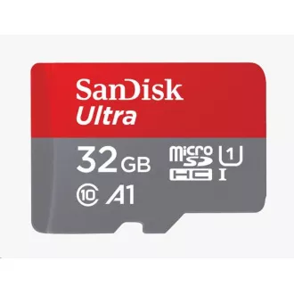 SanDisk MicroSDXC karta 32GB Ultra (120 MB/s, A1 Class 10 UHS-I, Android) + adaptér