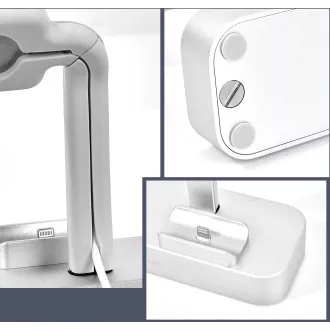 COTECi nabíjecí stanice Base29 3v1 pro Apple iPhone & Watch & AirPods/Pro stříbrná