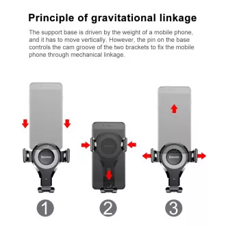 Baseus Osculum Type Gravity držák do auta (na palubní desku), černá-stříbrná Baseus Osculum Type Gravity držák do auta (na palubní desku), černá-stříbrná