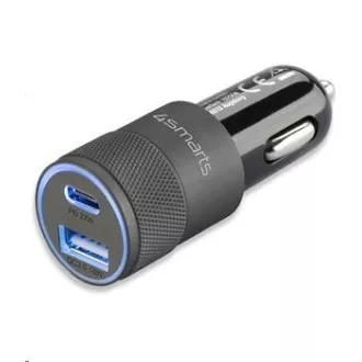 4smarts rychlonabíječka do auta Rapid+ 27W USB -> USB-C, černá