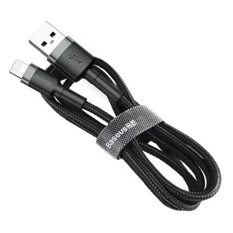 Baseus Cafule nabíjecí / datový kabel USB na Lightning 2, 4A 0, 5m, šedá-černá