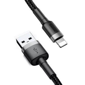 Baseus Cafule nabíjecí / datový kabel USB na Lightning 2, 4A 0, 5m, šedá-černá
