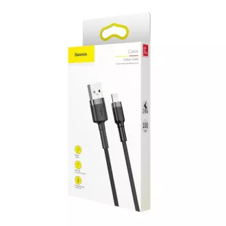 Baseus Cafule nabíjecí / datový kabel USB na Lightning 2, 4A 0, 5m, šedá-černá