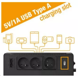 Fortron UPS FSP ECO 800 FR, 800 VA / 480 W, USB, RJ45, line interactive
