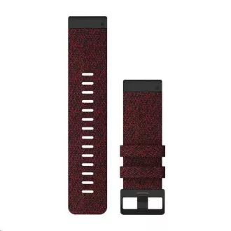 Garmin řemínek pro fenix6X - QuickFit 26, nylonový, červený, černá přezka Garmin řemínek pro fenix6X - QuickFit 26, nylonový, červený, černá přezka